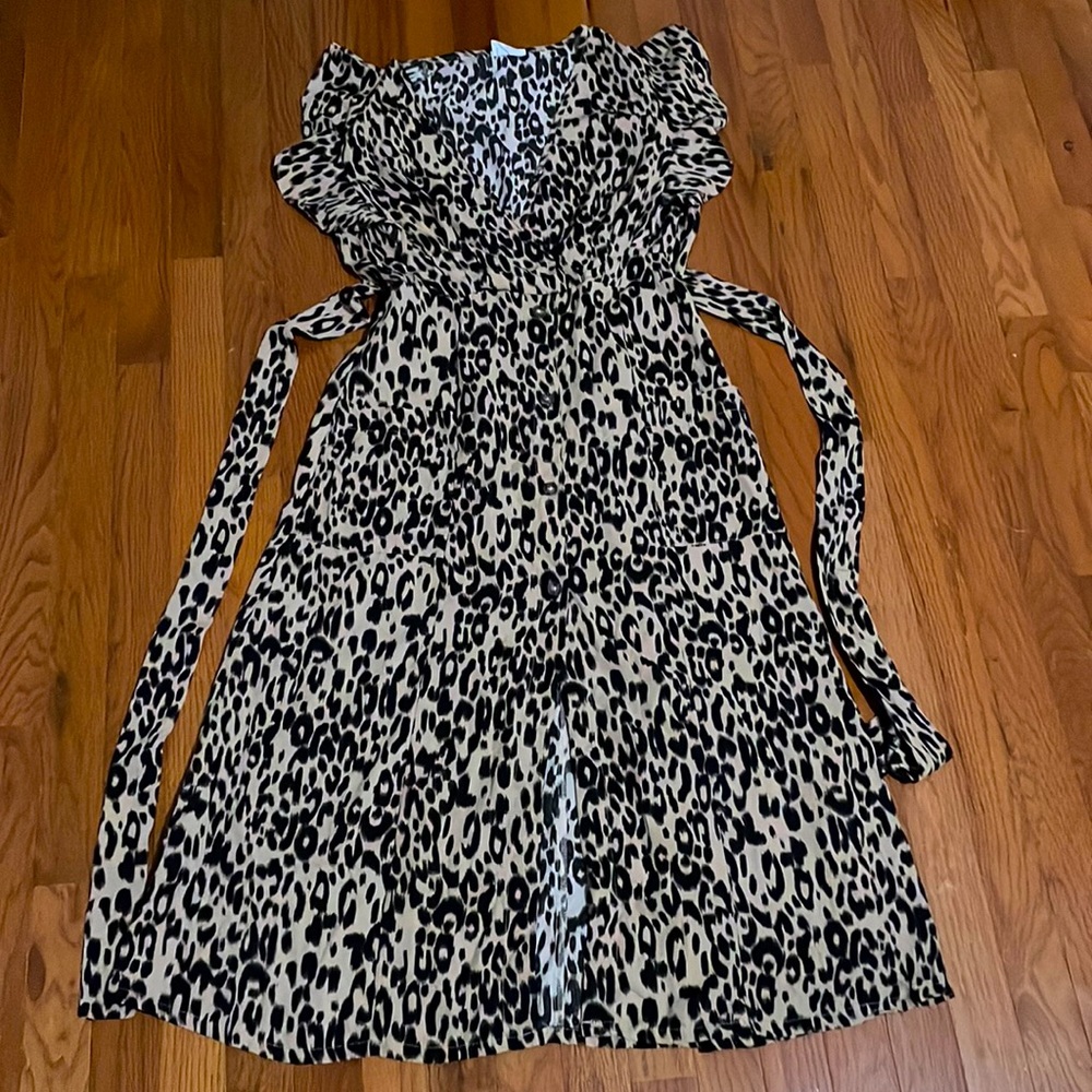 Leopard print long dress